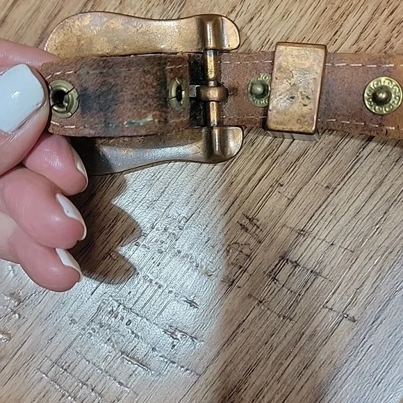 Nocona Copper & Leather Belt 28 - Picture 5 of 12